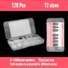 NOVO OVO 120 Pcs Puntas Largas para Uñas Prensadas, Cubierta