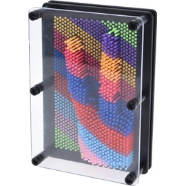 MIK funshopping Nail Board: 3D Nail Art Creation, Retro Pinart Toy and Pin Sculpture for Endless Creativity, Shaping and Beauty, 17.8 x 12.5 x 5.5 cm (Multi-Colour)