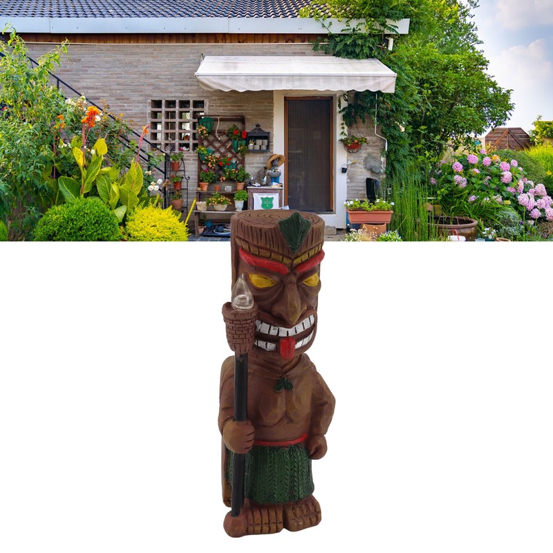 Solar Garden Outdoor Light Torch Figurine Warm Light Landscape Ground