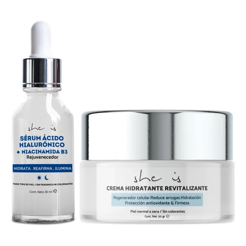Set Facial Antiedad She Is Skincare (2 Piezas)