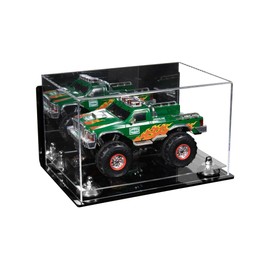 Better Display Cases Acrylic Versatile Display Case - Medium Rectangle Box with Mirror Case, Silver Risers, Wall Mount and Clear Base 12" x 8.25" x 7.25" (A018/V40)