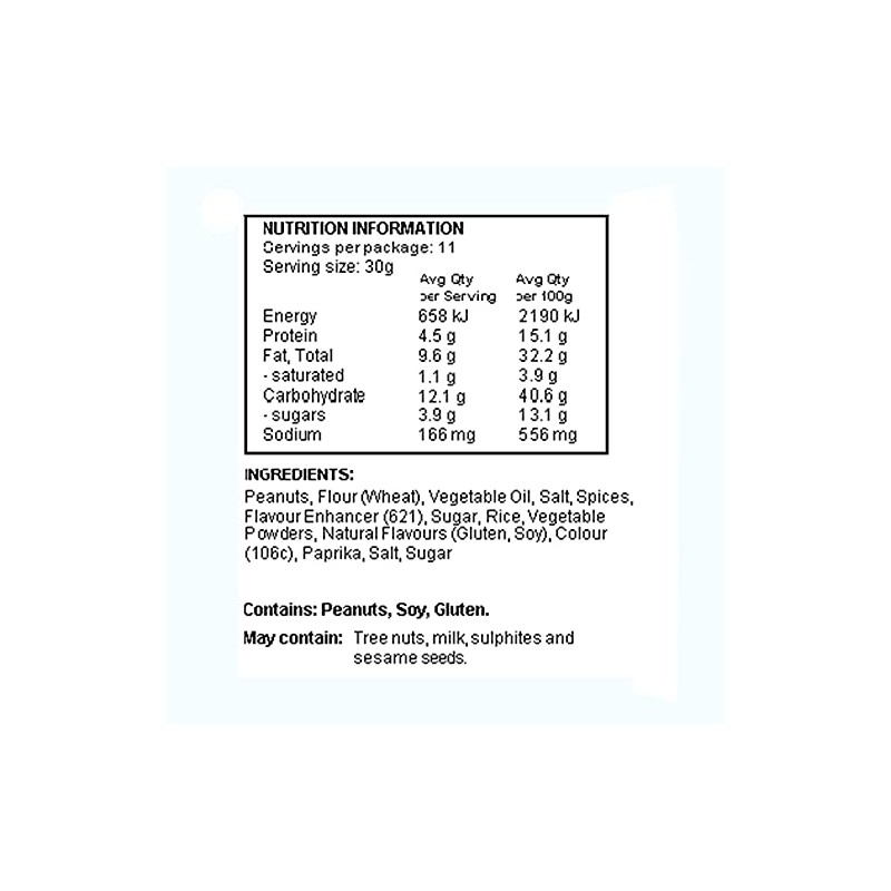 J.C.'S QUALITY FOODS BBQ Kri Kri Peanuts, 330 g, Barbeque