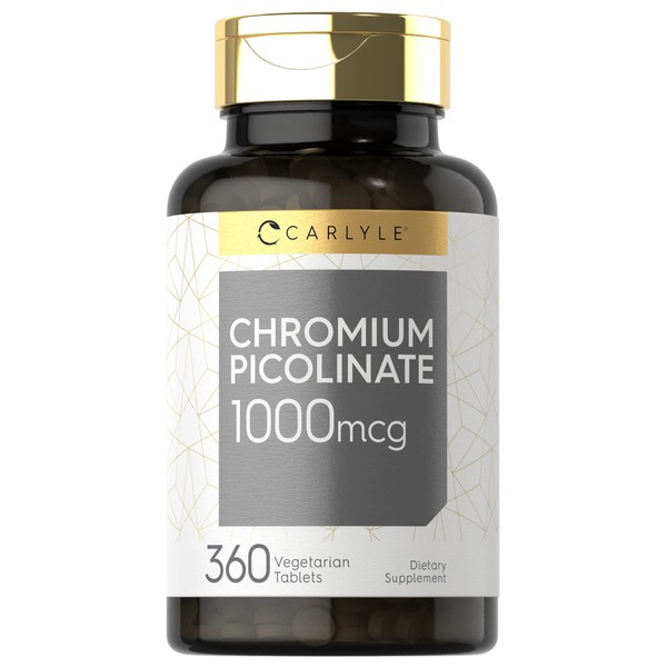 Carlyle Ultra Chromium Picolinate 1000mcg | 360 Tablets | Vegetarian,