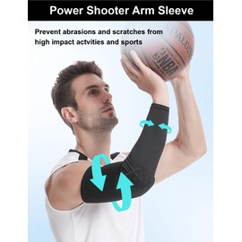 Padded Arm Sleeve Volleyball Arm Sleeves, 2 Pack Honeycomb Elbow Pads Elbow Braces, Basketball Sleeves Football Arm Sleeves (Black, M)
