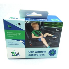 DruJam Car Window Safety Lock | Child Proofing for Manual or 'Roll Down' Windows on Vehicles | Fits Most Car Makes and Models | Easy to Install | No Tools Needed