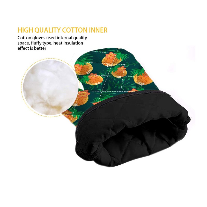 Biyejit Sunflower and Rooster Oven Mitts and Pot Holder Set