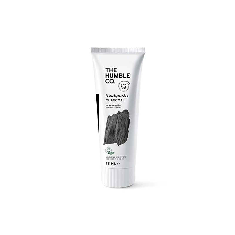 Humble Natural Toothpaste - Toothpaste - with Fluoride - Charcoal