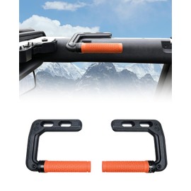 ROADER Grab Handles Compatible with Ford Bronco & Bronco Raptor 2021-2025 2/4 Door Soft & Hard Top, Aluminum Alloy Roll Bar Grip Handles Replacement for Bronco Interior Accessories- Orange, 2 Pack
