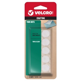 VELCRO Brand - Thin Clear Fasteners | General Purpose/ Low Profile | Perfect for Home, Classroom or Office | 5/8" Dots Circles, 15 Count - Clear