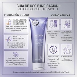Blonde Life Violet Conditioner  For Cool  Bright Blonde Hair  Neutralize Brassy Tones  Banish Yellow Tones  Boost Shine  Sulfate Free  With Monoi