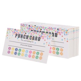 STOBOK Cartoon Punch Cards Pack 50 Sheets Reward Cards for Classroom Incentives