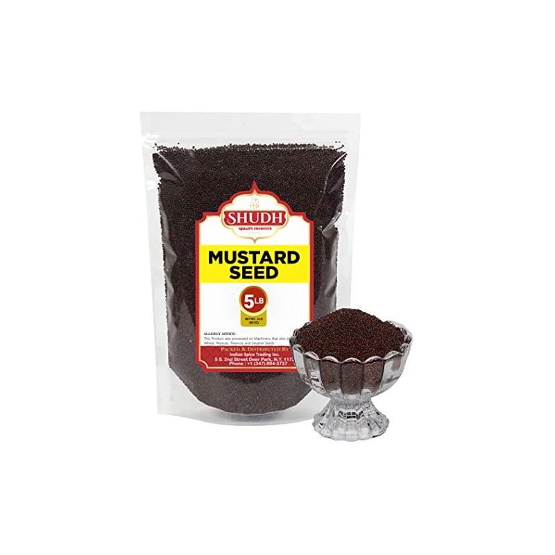 Black Mustard Seed 5 LB | 80 oz | Whole