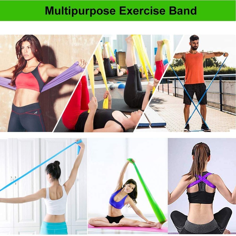 FUDOSAN Resistance Bands, Professional Exercise Elastic Bands Long Natural Latex