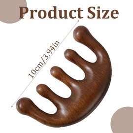 MWUMRCM Wooden Comb, Wooden Hair Comb, Multipurpose Scalp Gua Sha Comb, Sandalwood Massage Comb for Men and Women, Head Care, Relaxation, Acuppoint Massage