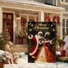Christmas Couple Garden Flag 12x18 Inch Burlap Double-Sided