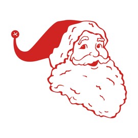 Family Loving Quote Wall Decal Decoration Cute Happy Santa Claus Portrait Silhouette Christmas Décor Lasts Years and Easily Removable - Size: 20 in(W) x 18 in(H)