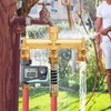 Heavy Duty Brass 3-Way Garden Hose Splitter with Metal Shutoff