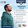 FREEDA Pure Inositol Capsules - 650 mg Inositol Supplement from