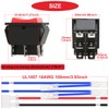 MKBKLLJY 3pcs DC 20A 12V Automatic Lock Rocker Switch Snap-in