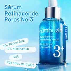 numbuzin No.3 Serum | Blue Retinol Pore Refining Serum | Pore Tightening, Firming, Anti-Aging, Korean Skincare | Niacinamide, Peptide, Salicylic Acid 