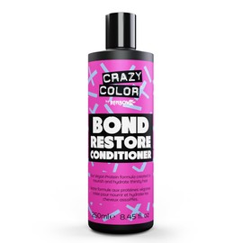 Crazy Color Bond Restore Conditioner for Dry Damaged Hair, Bleached, Coloured, Broken, Curly or Frizzy Hair. Vegan, Cruelty & Sulphate Free, 250ml