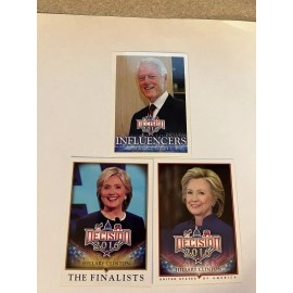 Decision 2016 Political Trading Cards Bill & Hillary Clinton 3-card lot