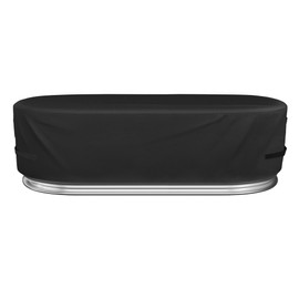 iBirdie Outdoor Waterproof 2 x 2 x 6 Stock Tank Cover for Ice Bath Cold Plunge Pool - 600D Heavy Duty Weatherproof Oval Tub Covers Compatible for Rubbermaid Water Trough