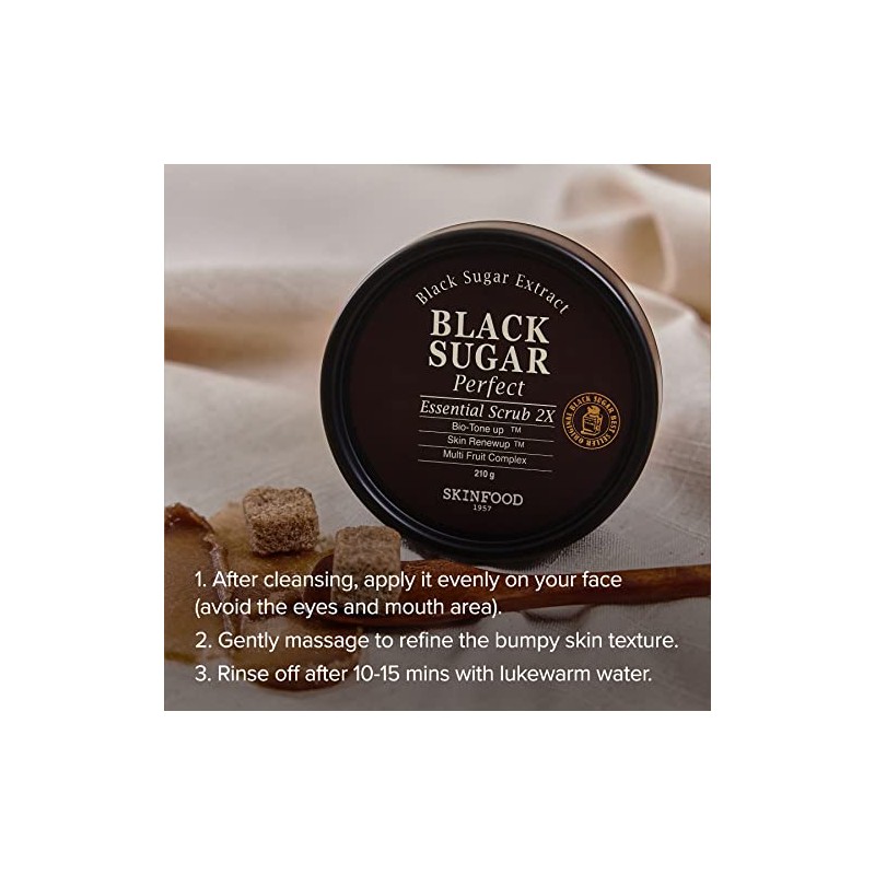 Skinfood Black Sugar Mask Wash Off Exfoliator, 3.53 Ounce