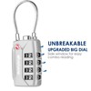 2 Pack TSA Approved Travel Luggage Locks, 4-Digit Metal Cable