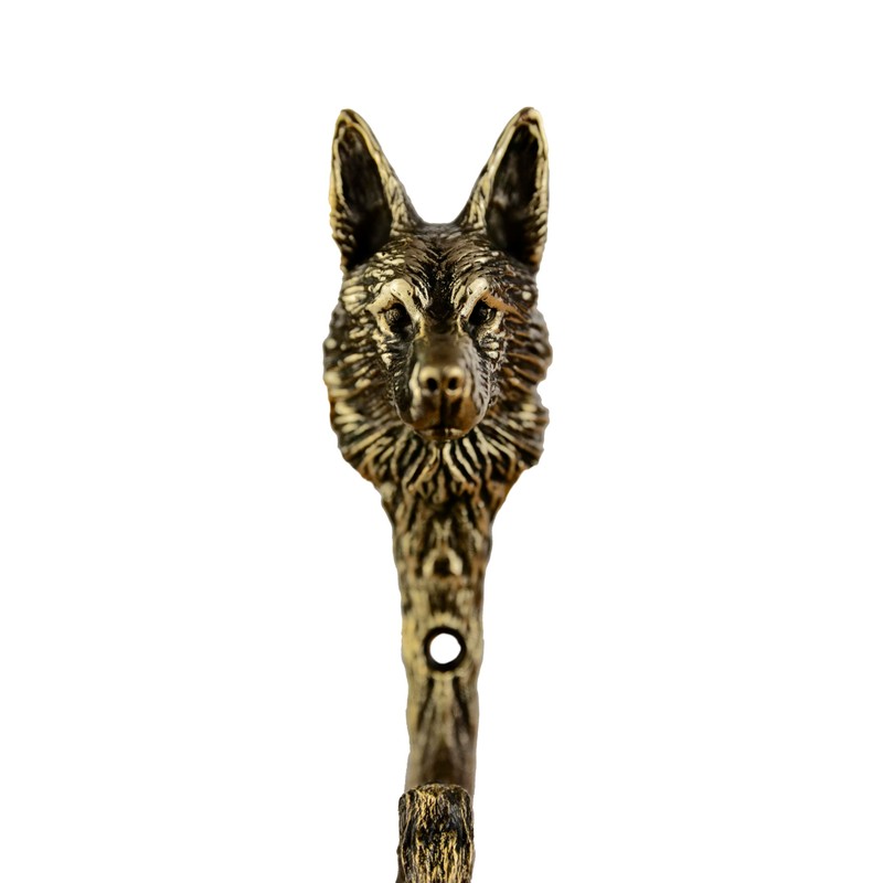 TUTURA LUTSS German Shepherd Wall Hook – Solid Brass Dog