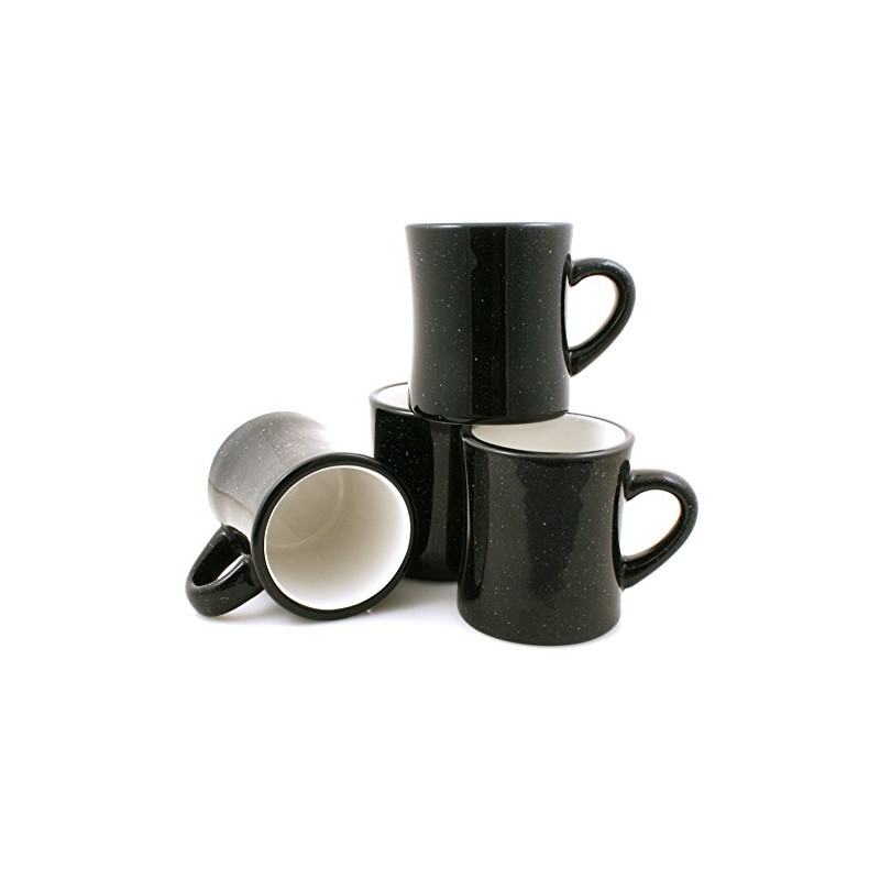 Marble Creek Ceramic Diner Campfire Mugs, 10oz, Set of 4