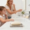 Karibiber - Jabonera de mármol gris para encimera de cocina,