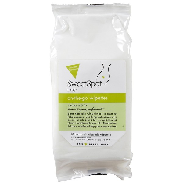 SweetSpot Labs On-The-Go Wipettes, Basil Grapefruit 30 ea