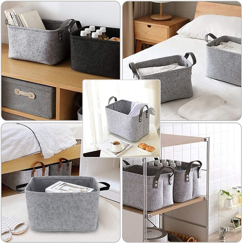 Ritte Storage Basket, Felt Storage Basket, Foldable Storage Box, Storage