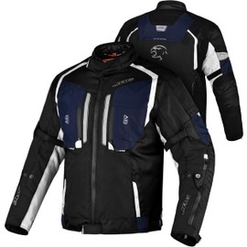 JAG Men's All Season Reflective Mesh Motorcycle Jacket | CE Armored Dual Sports Cordura Jacket with Removable Liner