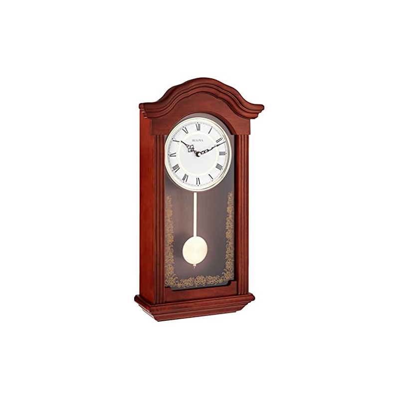 Bulova C4443 Baronet Chiming Clock, Finish, Mahogany