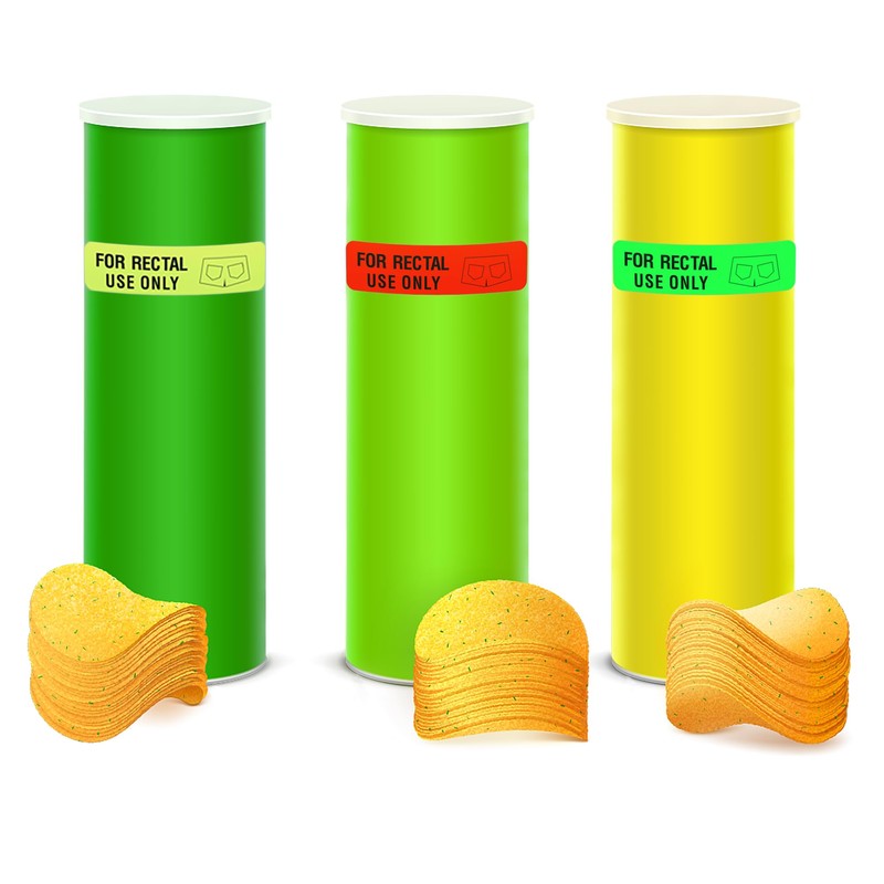 Hybsk for Rectal Use Only Stickers 1.5" x 0.375" Fluorescent