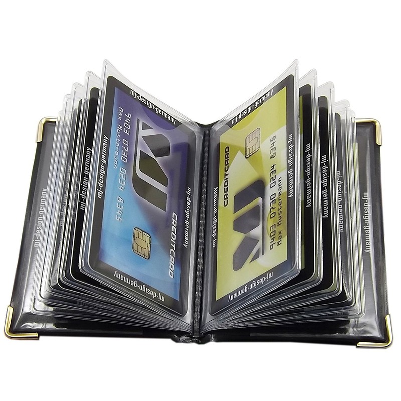 myledershop MJ-Design-Germany Credit Card Holder with 12 Compartments Made in