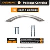 JIASENBAO 5 Pack Brushed Nickel Cabinet Pulls 5 Inch Arch