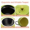 Cast Iron Teapot with Sunflower Pattern,SECHUDO Tea Kettle Coated with