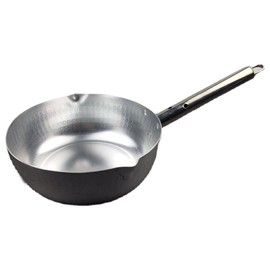 Yukihira Saucepan Aluminum Alloy Round Stainless Steel Handle Fast Heating Japanese Snow Pan for Home Kitchen Cooking 7.1in Opening(for Open Fire)