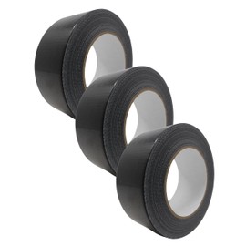 gws Fabric Tape, Synthetic Rubber Armored Tape Duct Tape, Hand Tearable, 27 Mesh Fabric, Fabric Tape for Versatile Use, 50m x 48mm (3, Black, 50m x 48mm)