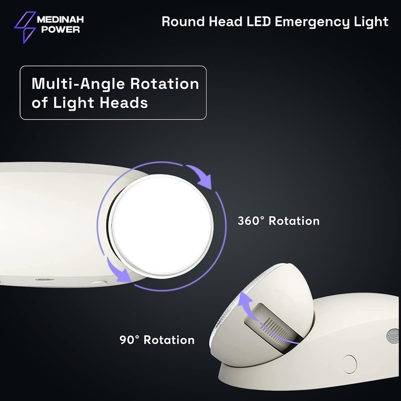 Medinah Power DH-EL-RD Led Emergency Light Emergency Light White