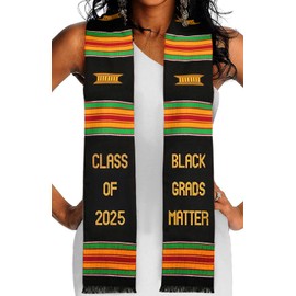Kwabla's Black Grads Matter Stole 2025| Kente Graduation Stole 2025 | Kente Stole Class of 2025