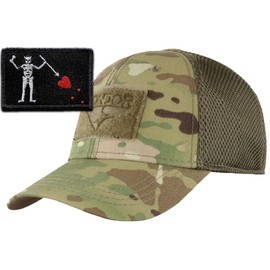 Condor MESH Fitted Tactical Cap Bundle - Blackbeard Black - Multicam Small/Med
