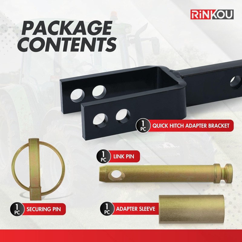 Rinkou 3 Point Quick Hitch Adapter for Tractors - |
