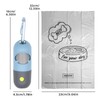 YUCHIYA Dog Poop Bags Holder with LED Flashlight, Sky Blue,