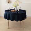 TRITON LINEN 100% Pure French Linen Tablecloths,65Inches Round Table Clothes