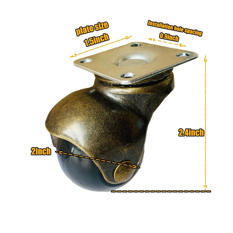 4 Pack Swivel Casters Ball Casters for Universal Furniture –