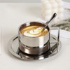 MUNEFE Stainless Steel Coffee Cup Set, Double Walled Espressos Cups,